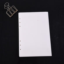 Load image into Gallery viewer, A5 A6 A7 Black Craft White Loose Leaf Notebook Refill Spiral 6 Ring Binder Inner Page Line Dot Grid Inside Paper Stationery