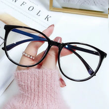 Load image into Gallery viewer, Transparent Computer Glasses Frame Women Men Anti Blue Light Round Glasses Blackout Glasses Optical Glasses Lenses