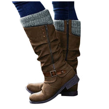 Load image into Gallery viewer, Australian Snow Boots  Ladies Winter Boots Soft PU Leather Thick Cashmere Lining Non-slip Rubber Soles