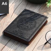 Load image into Gallery viewer, A6 Embossed PU Leather Pocket Journal Notebook Thicken Notepad Personal Planner Memo Book Sketchpad Wide Lined for Women Men Student Gift