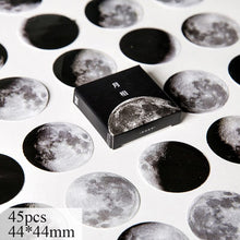 Load image into Gallery viewer, 45 Pcs/box Magical Moon Paper Sticker Material Diy Album Diary Scrapbooking Label Decorationx Sticker Stationery School Supplies Decals