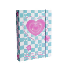 Load image into Gallery viewer, A5 Binder 6 Ring Hard Cover Collection Book Pearl Heart Journal Refills Bandage Postcards Sticker Organizer