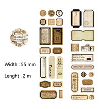 Load image into Gallery viewer, Stickers Vintage Letters Writable Tapes DIY Creative Junk Journaling Stickers Scrapbooking Supplies