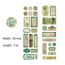 Load image into Gallery viewer, Stickers Vintage Letters Writable Tapes DIY Creative Junk Journaling Stickers Scrapbooking Supplies