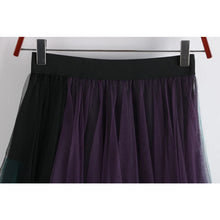Load image into Gallery viewer, Tulle Pleated Irregular Design Long Skirt for Women Sweet Tiered Elastic High Waist Skirt 7 Beautiful Colors One Size