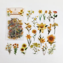 Load image into Gallery viewer, 40PCS Bag Retro Butterfly Fern Flowers Mushroom Stickers Bag Diary Sticker Scrapbooking Journal Supplies Designer Stationery Kids Pack Journaling