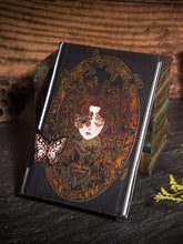 Load image into Gallery viewer, Gothic Retro Butterfly Dream Embossed Bronze Gold Gilded Hand Painted Diary Handbook Notebook Girls Hand-painted Bronzing Color Hardcover Daily Planner Student Designer Stationery