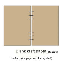 Load image into Gallery viewer, 40Sheet Black A5 A6 6-hole Loose-leaf Refill Inner Page Colored Inner Pages Line Grid Blank Weekly Inside Paper Stationery