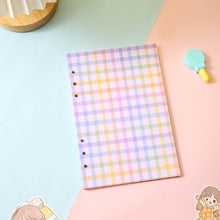 Load image into Gallery viewer, A5 A6 A7 Black Craft White Loose Leaf Notebook Refill Spiral 6 Ring Binder Inner Page Line Dot Grid Inside Paper Stationery