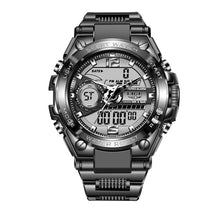 Load image into Gallery viewer, LIGE Men Digital Military Watch 50m Waterproof LED Quartz Clock Stainless Steel/Plastic Band Big Watches Gold Black Silver
