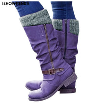 Load image into Gallery viewer, Australian Snow Boots  Ladies Winter Boots Soft PU Leather Thick Cashmere Lining Non-slip Rubber Soles