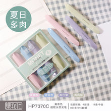Load image into Gallery viewer, 4PCS Pastel Highlighter Pen Marker Set Aesthetic Stationery Highlighters Kawaii Pens Colored Markers Kawaiii Cute Supplies Kids