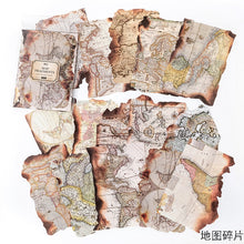Load image into Gallery viewer, 30pcs Vintage Flowers Burnt Letter Material Paper Retro Light Paper Deco Scrapbooking Collage Background DIY Junk Journaling Diary Craft