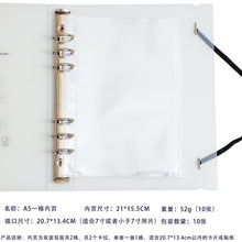 Load image into Gallery viewer, A5 Binder 6 Ring Hard Cover Collection Book Pearl Heart Journal Refills Bandage Postcards Sticker Organizer