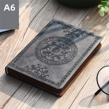 Load image into Gallery viewer, A6 Embossed PU Leather Pocket Journal Notebook Thicken Notepad Personal Planner Memo Book Sketchpad Wide Lined for Women Men Student Gift