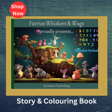 Load image into Gallery viewer, Alphabet Animals Children's Storybook and Colouring Book in One
