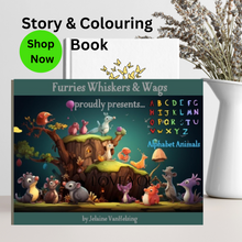 Load image into Gallery viewer, Alphabet Animals Children's Storybook and Colouring Book in One