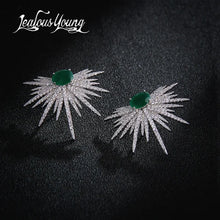 Load image into Gallery viewer, Luxury Elegant Trendy Marquise Flower Paved Crystal Zircon CZ Wedding Drop Earrings Bridal Jewelry
