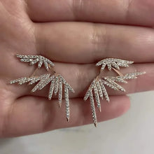Load image into Gallery viewer, Luxury Elegant Trendy Marquise Flower Paved Crystal Zircon CZ Wedding Drop Earrings Bridal Jewelry
