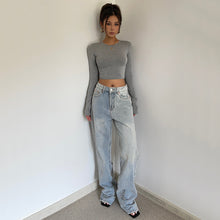 Load image into Gallery viewer, Women's Retro High Waist Comfortable Fit Wide Legs Jeans