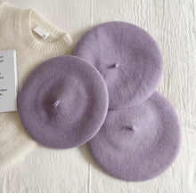 Load image into Gallery viewer, Wool Blend Adjustable French Berets Autumn Winter Fall Artist Cap Painters Hat