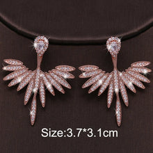 Load image into Gallery viewer, Luxury Elegant Trendy Marquise Flower Paved Crystal Zircon CZ Wedding Drop Earrings Bridal Jewelry