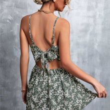 Load image into Gallery viewer, Sexy Backless Floral Romper Jumpsuit