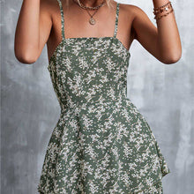 Load image into Gallery viewer, Sexy Backless Floral Romper Jumpsuit