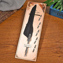 Load image into Gallery viewer, European Feather Pen Calligraphy Pen 10 Colors