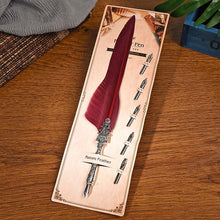 Load image into Gallery viewer, European Feather Pen Calligraphy Pen 10 Colors