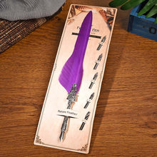 Load image into Gallery viewer, European Feather Pen Calligraphy Pen 10 Colors