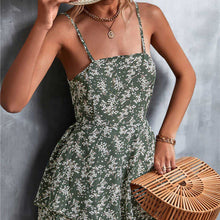Load image into Gallery viewer, Sexy Backless Floral Romper Jumpsuit
