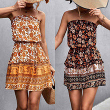 Load image into Gallery viewer, Bohemian Floral Bandeau Dress