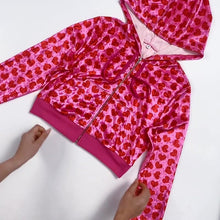 Load image into Gallery viewer, Cozy Two Piece Cropped Hoodie and High Waist Jogger Pants