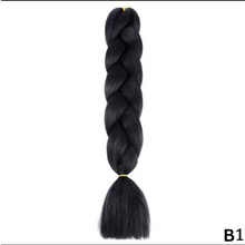 Load image into Gallery viewer, Ombre Jumbo Braid 24 Inches Synthetic Hair Extensions For Women DIY Hair Braids Pink Purple Yellow Gray Multi Colors 2