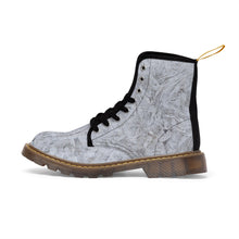 Load image into Gallery viewer, Women's White Ice Canvas Boots, Sizes 6.5-11, Stylish Unique Boots, Cool Alternative Styles, Edgy Rock Style, Fashionable Boots