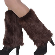 Load image into Gallery viewer, Warm Furry High Fashion Faux Fur Leg Warmers Boot Covers