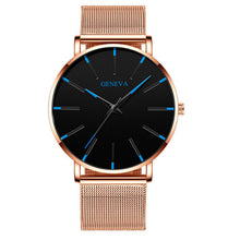 Load image into Gallery viewer, Geneva Leather or Stainless Steel Mesh Belt Quartz Watch 21 Style Choice