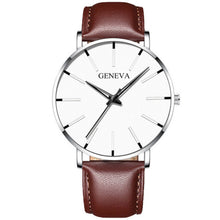 Load image into Gallery viewer, Geneva Leather or Stainless Steel Mesh Belt Quartz Watch 21 Style Choice
