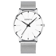 Load image into Gallery viewer, Geneva Leather or Stainless Steel Mesh Belt Quartz Watch 21 Style Choice