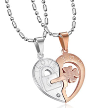 Load image into Gallery viewer, 2 PCS Silver Titanium Choice of Color 16" 'LO' 'VE' Chains