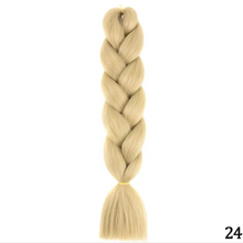 Load image into Gallery viewer, Ombre Jumbo Braid 24 Inches Synthetic Braiding Hair Extension For Women DIY Hair Braids Pink Purple Yellow Gray 1
