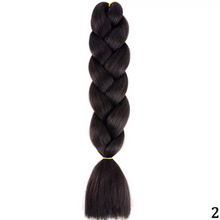 Load image into Gallery viewer, Ombre Jumbo Braid 24 Inches Synthetic Braiding Hair Extension For Women DIY Hair Braids Pink Purple Yellow Gray 1