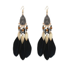 Load image into Gallery viewer, Black Feathers + Droplet