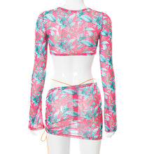 Load image into Gallery viewer, Two Piece Miniskirt Smock Cover Up