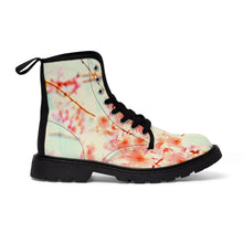 Load image into Gallery viewer, Women's Floral Print Canvas Boots, Sizes 6.5-11, Stylish Unique Boots, Cool Alternative Styles, Edgy Rock Style, Fashionable Boots