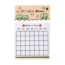 Load image into Gallery viewer, 5 Inch 30 Sheets Sunny Day Weekly Plan To Do List Sticky Notes