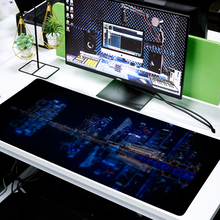 Load image into Gallery viewer, City Lights at Night Custom Rectangular Non-slip Mouse Pad 16" x 35"