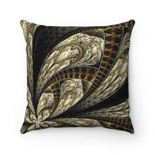 Load image into Gallery viewer, Unique Faux Suede Throw Pillow Black Gold, Pillow Included, Beautiful Decorative Faux Suede Cushions, Unique Luxury Cushions, 4 Sizes