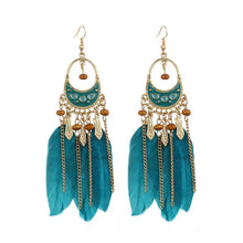 Load image into Gallery viewer, Cyan Feathers + New Moon